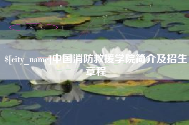 海口中国消防救援学院简介及招生章程