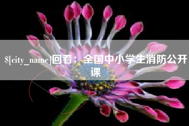 海口回看：全国中小学生消防公开课