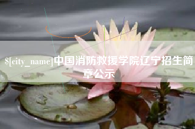 海口中国消防救援学院辽宁招生简章公示