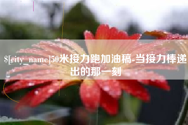 海口50米接力跑加油稿-当接力棒递出的那一刻
