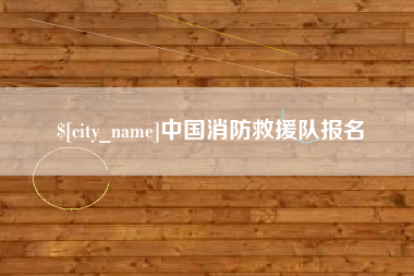 海口中国消防救援队报名