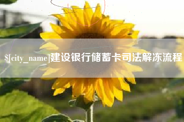 海口建设银行储蓄卡司法解冻流程