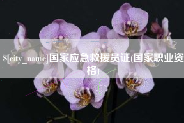 海口国家应急救援员证(国家职业资格)