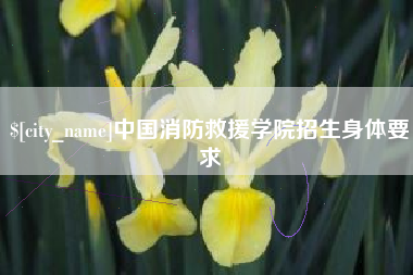 海口中国消防救援学院招生身体要求