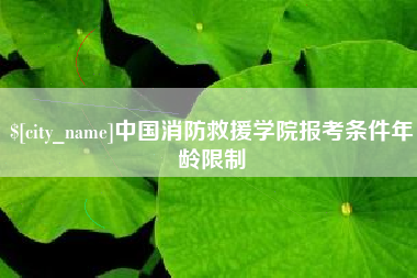海口中国消防救援学院报考条件年龄限制