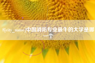 海口中国消防专业最牛的大学是哪一个