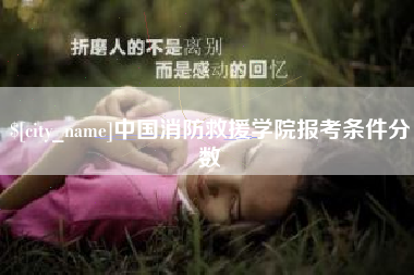 海口中国消防救援学院报考条件分数