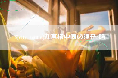 海口九宫格中间必须是5吗