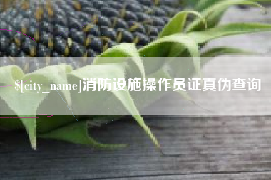 海口消防设施操作员证真伪查询