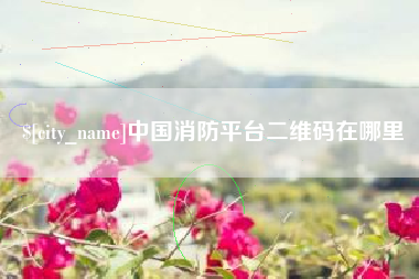 海口中国消防平台二维码在哪里