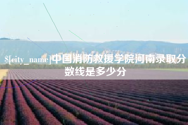 海口中国消防救援学院河南录取分数线是多少分