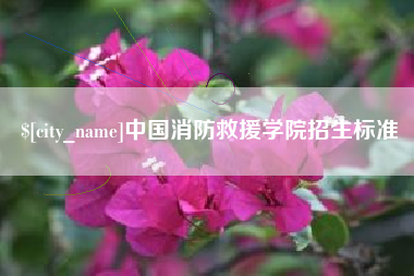 海口中国消防救援学院招生标准