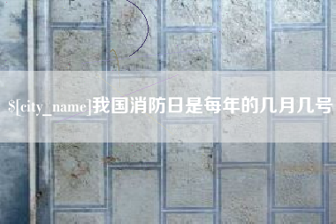 海口我国消防日是每年的几月几号