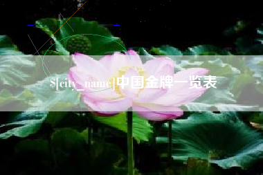 海口中国金牌一览表